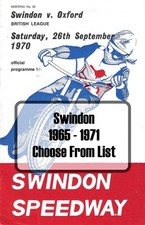 Swindon Speedway Programmes