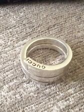 GUCCI STERLING SILVER WRAP ROUND RING SIZE O RRP £295
