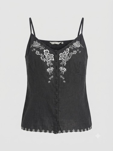 Mia moda black embroidered - moda,