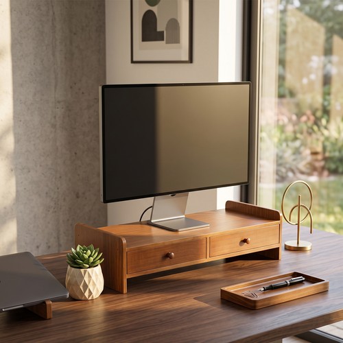 Desktop monitor stand drawer - monitor, 2