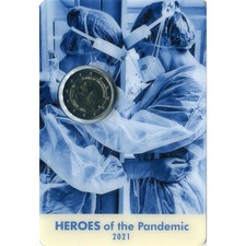 2 Euro Malta 2021 UNC Malta Heroes of the Pandemic Coincard UNC