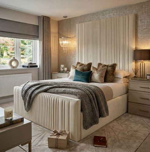High headboard bed designer - high,