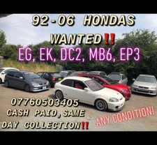 ♻️WANTED♻️ Honda Civic Ek4 Vti Ej9 Ek3 Ek9 Em1 Ej6 Eg3 Eg4 Eg5 Eg6 Mb6 Dc2