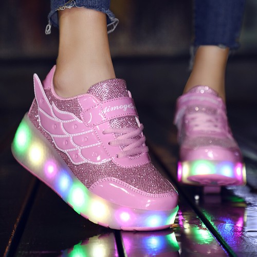 Led boys girls wheel trainers - boys,