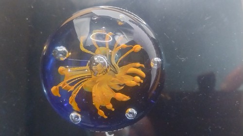 Large art glass paperweight - large,