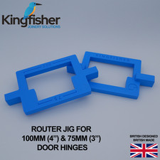 Door Hinge Jig Router Template for 100mm (4") & 75mm (3") Standard Door Hinges
