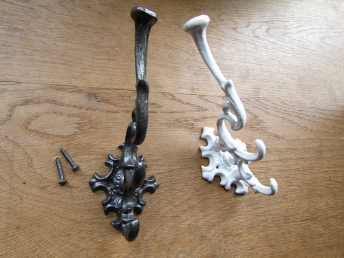 Rustic iron coat hook shabby
