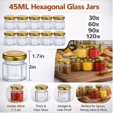 45ml hexagon airtight glass - hexagon,