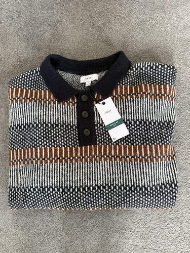 Next button collar sweater - button,
