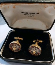 Vintage Roulette Wheel & Ball Cufflinks Working Boxed