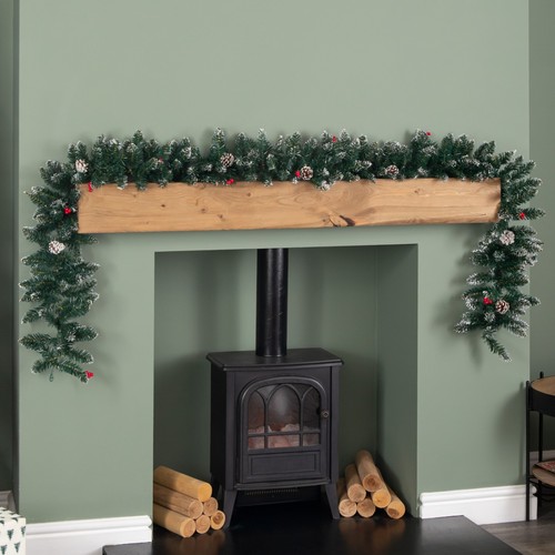 Green christmas garland - 2.7m,