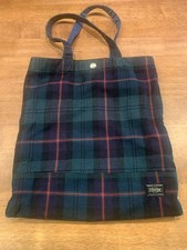 HEAD PORTER plaid tote bag