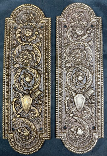 Pair beautifully cast brass - beautifully,