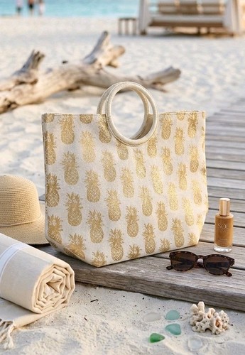 Women beach tote bag gold - bag,