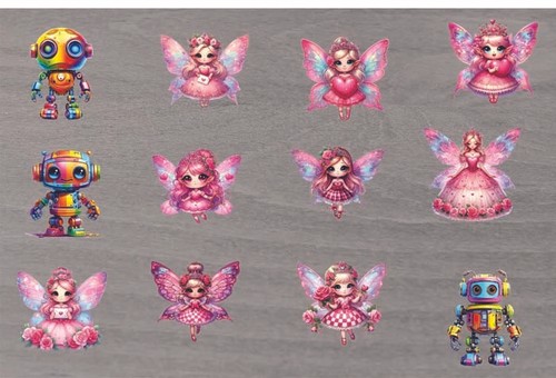 12x colourful mixed fairy - mixed,
