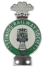 Vintage 1950's Festiniog Railway Society Wales Car Badge Auto Emblem Insignia