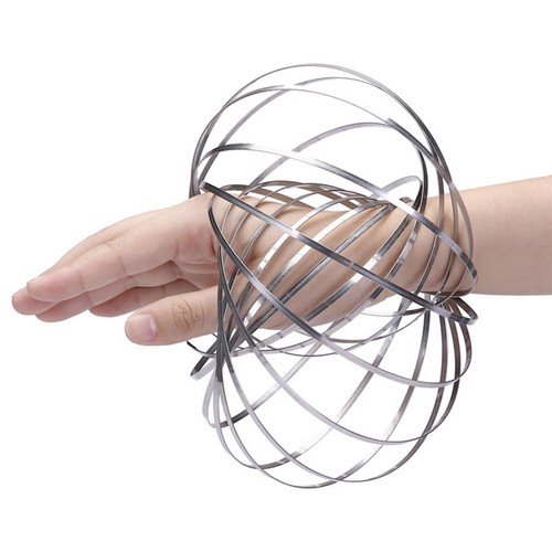 Magic flow ring silver - 3d,