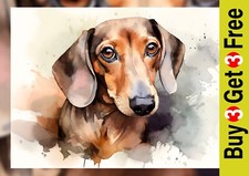 Sweet Dachshund Dog 5"x7"