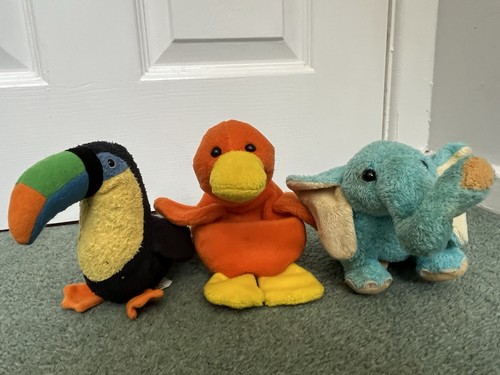 Three bean filled baby toys - three, bean-filled