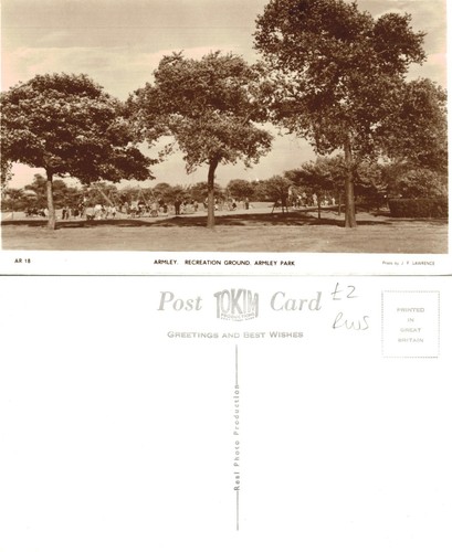 Vintage postcard armley - -, park