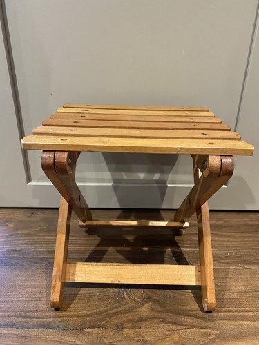 Vintage wooden folding slatted - folding,