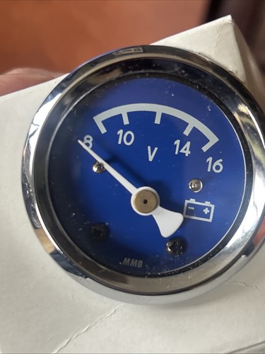 Mmb voltage meter blue 48mm - voltage,