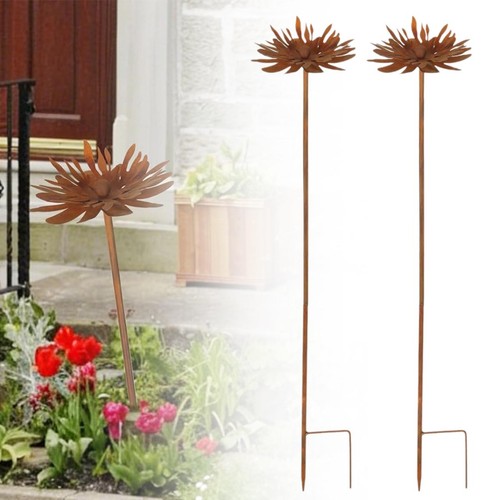 Rustic metal cornflower - 2x,