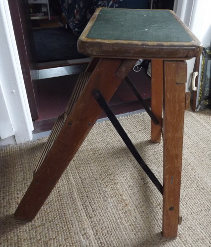 Antique folding step - antique, ladder