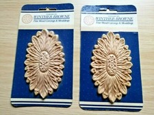 Pair of Winther Browne Fine Beech Wood Carvings/Mouldings C12P "Rose" New sealed