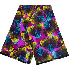 Ankara 6 Yards African Wax Print Fabric 100% Cotton Quality Purple Material