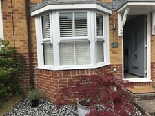 Hillary's Used Wooden Venetian Blinds in Natural Stone x 3 for Bay Window. 
