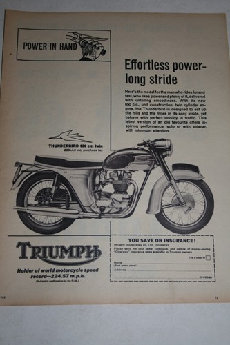 1963 advert for triumph - 1963,