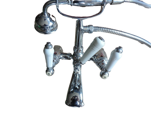 Vintage style chrome mixer