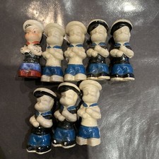 Vintage POPEYE THE SAILOR FIGURE  RARE 3 INCH..CLAY/TERRACOTTA.x8.SEE PHOTOs