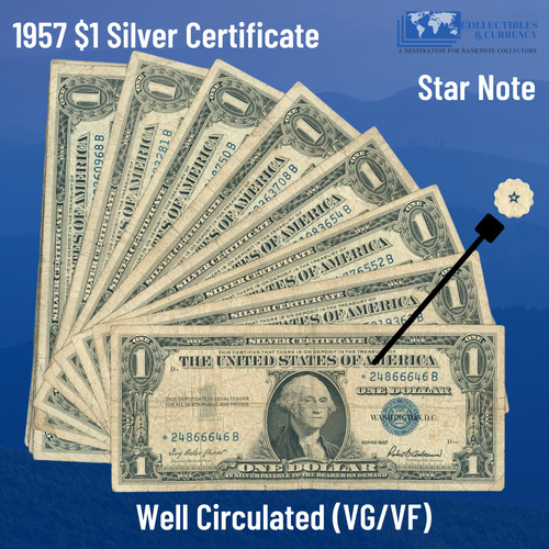 One 1957 blue - 1957, $1