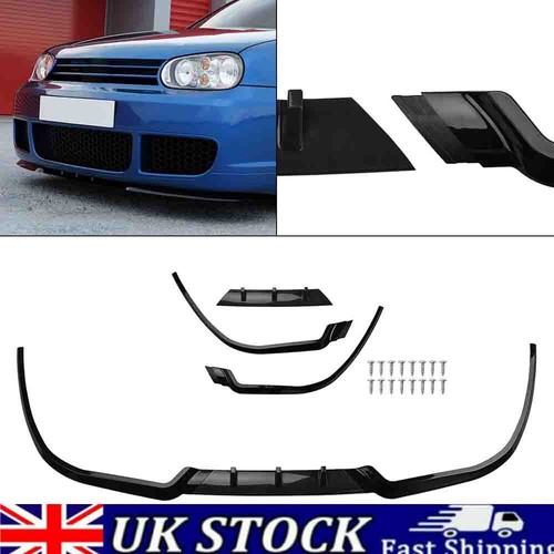 3pcs gloss black front - black,