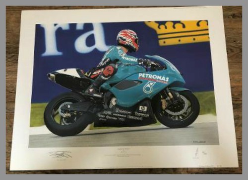 Carl fogarty signed picture - fogarty,