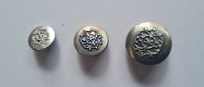 Military Style Button Silver