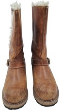 Caterpillar Brown Leather Fur Lined Boots Size 6 T2870 D125