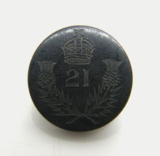 RARE WW1 21ST ROYAL SCOTS FUSILIERS ENGRAVED UNIFORM ARMY BUTTON PART COLLECTION