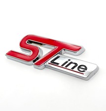 Silver Red ST Line Metal Rear