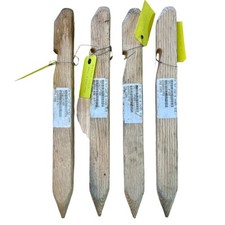 US Military Wooden Tent Pin Stake Set Of 4 With Tags