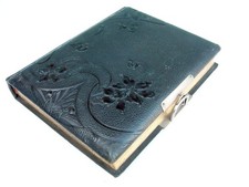 Antique Victorian Leather Bound Carte-de-Visite CDV photo album