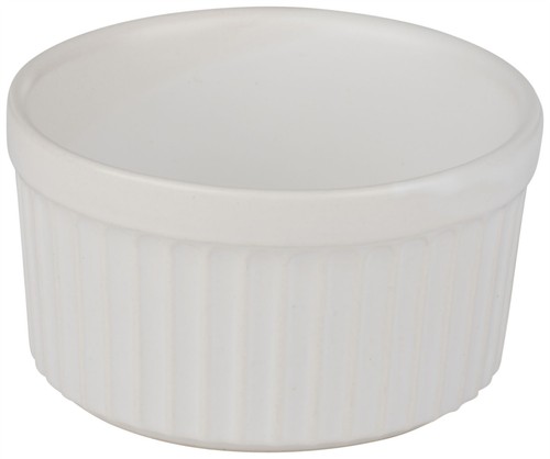 White stoneware ramekins set - white,