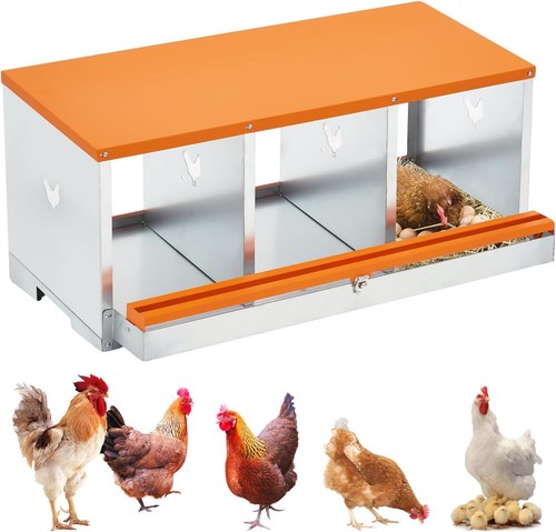 Metal chicken hens nesting - metal,