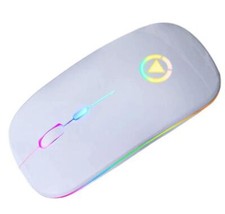 Slim Silent Rechargeable Wireless Mouse RGB LED USB Mice MacBook Laptop PC UK