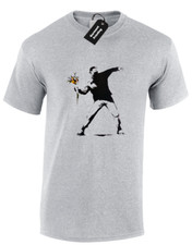 FLOWER THROWER BANKSY MENS T-