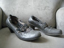 dKode Grey Mary Jane Style Heeled Shoes Size 6 Used Good Condition
