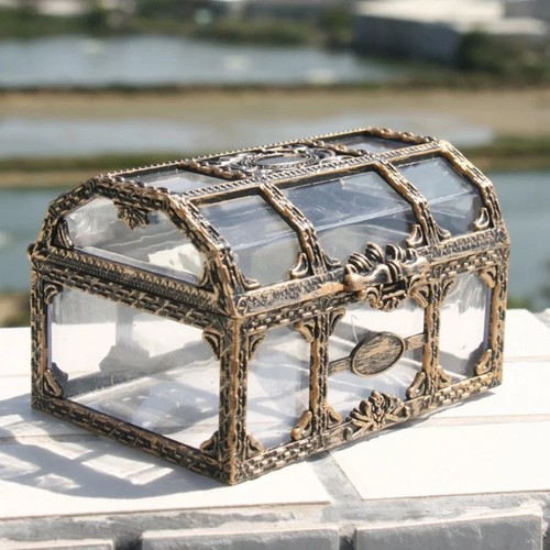 Clear plastic pirate treasure - clear,