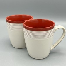 Denby Mug X2 Intro Alfresco Raspberry Red Discontinued Good Condition Set B
